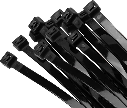 24" Black Zip Ties - 300 PCS