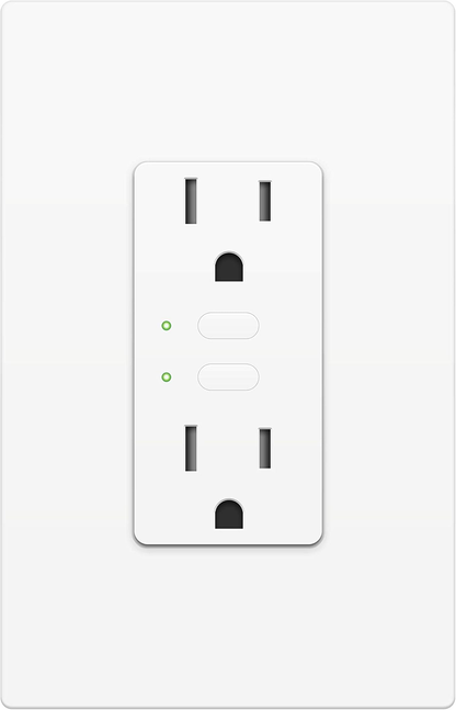 Dual On/Off Smart In-Wall Outlet
