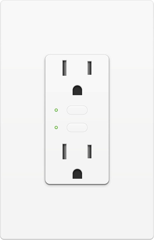 Dual On/Off Smart In-Wall Outlet