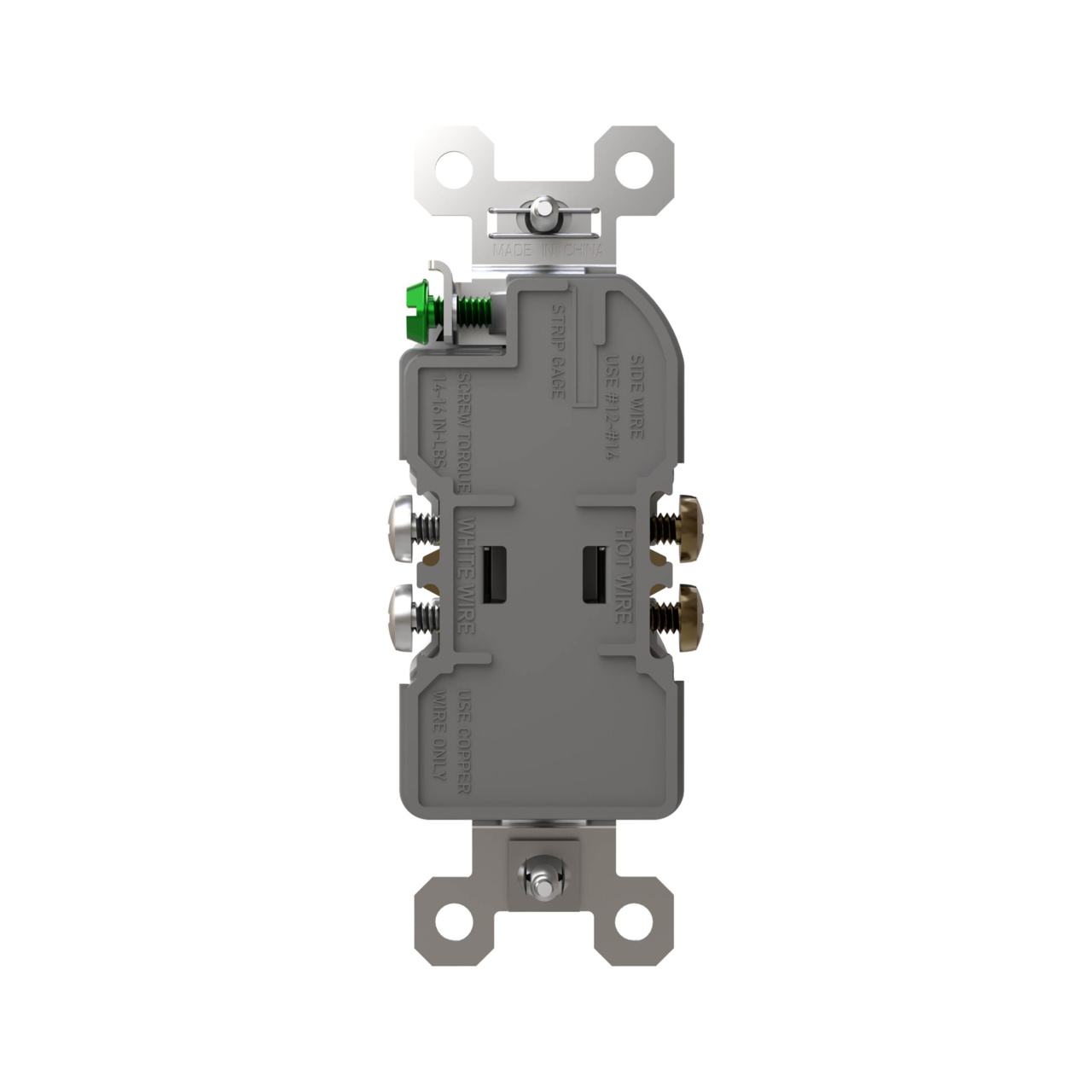 Receptacle: 125V Duplex, TR, 20A