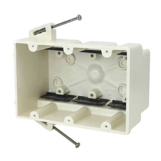Fiberglass Box: 3-gang Nail-On