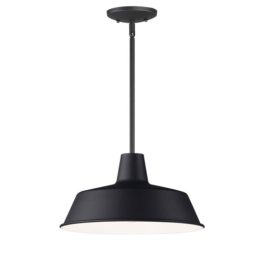 14" Round Pendant, Black