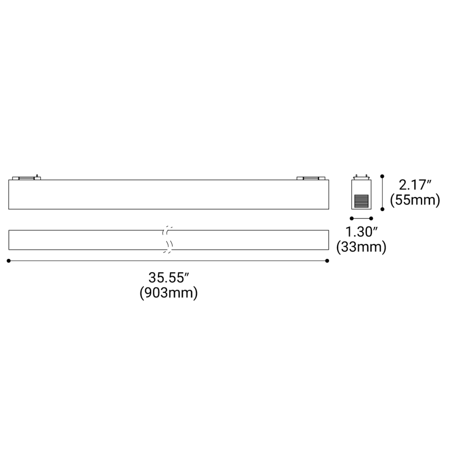 Construct 36" LED Linear, Black