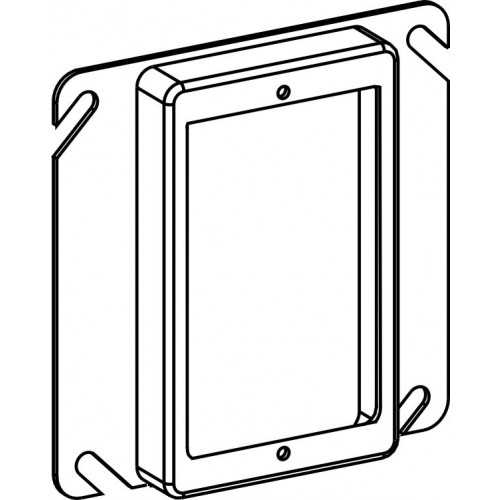4" Square 1-Gang Device Ring