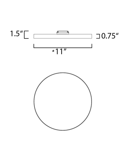11" Round Flush Mount LED
