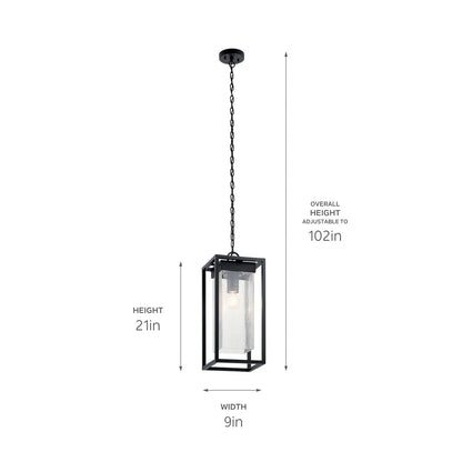 Outdoor Hanging Light, Black
