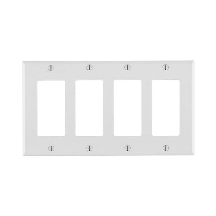 Wall Plate: 4G Decora Receptacle