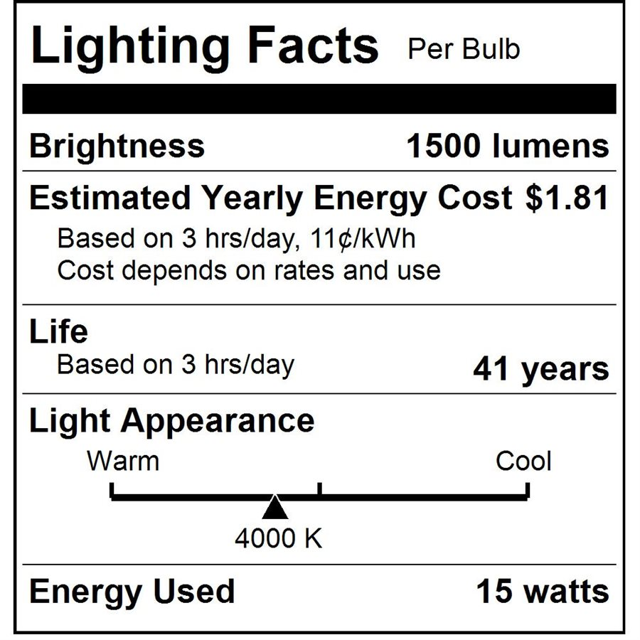 A19 LED Bulb, 3-Pack