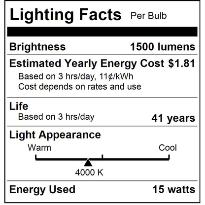 A19 LED Bulb, 3-Pack