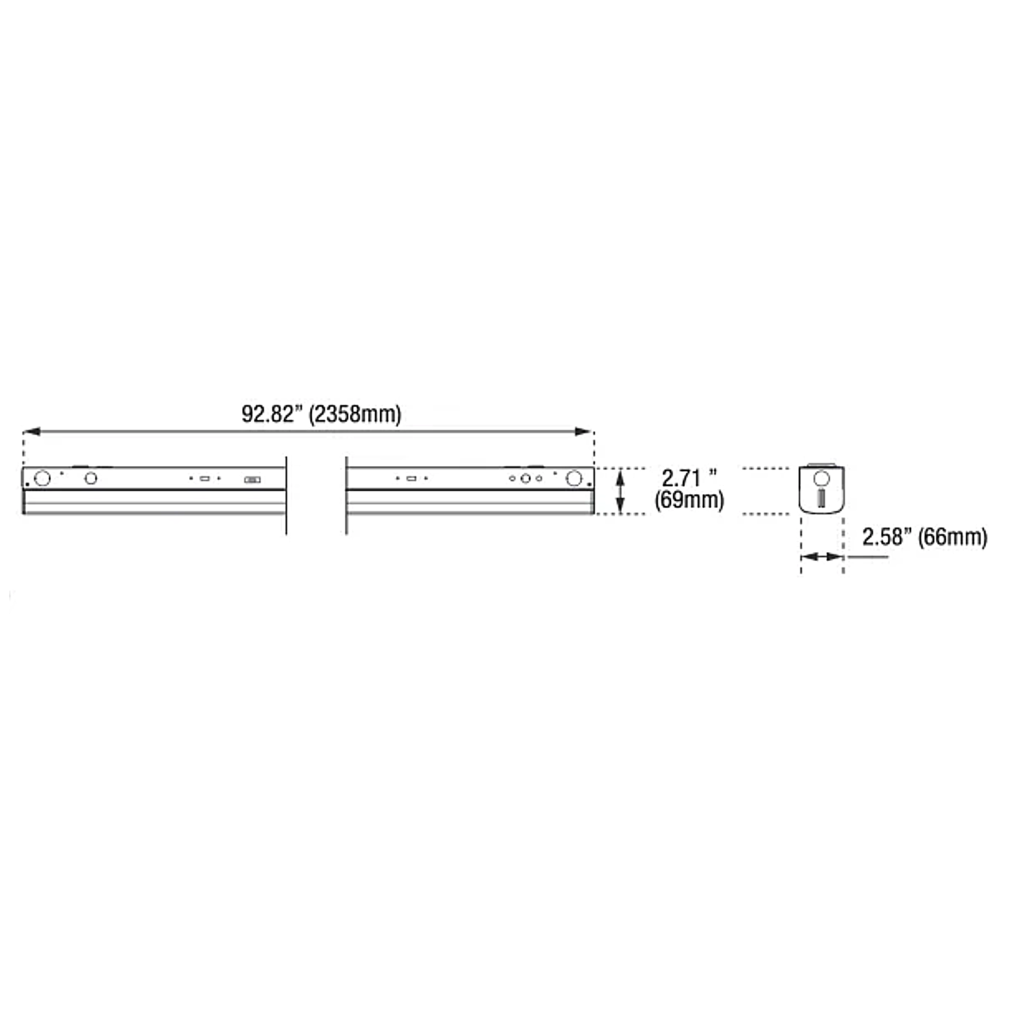 96" LED Commercial Strip Light