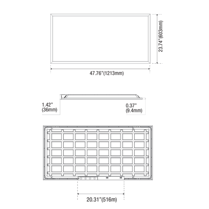 2'x4' LED Flat Panel NSF, CCT Selectable