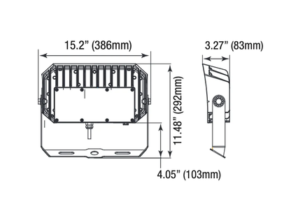 15" LED Floodlight, Bronze