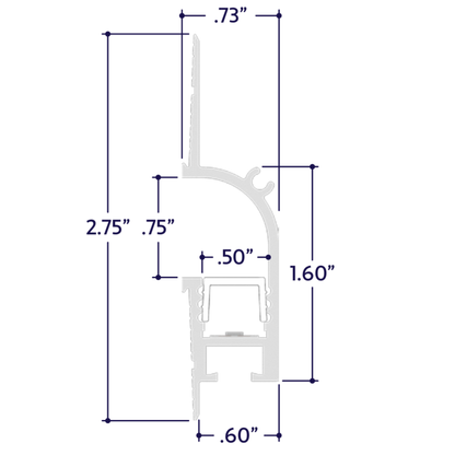 ZUVU 4' LED Arc Recessed Channel & Frosted Lens