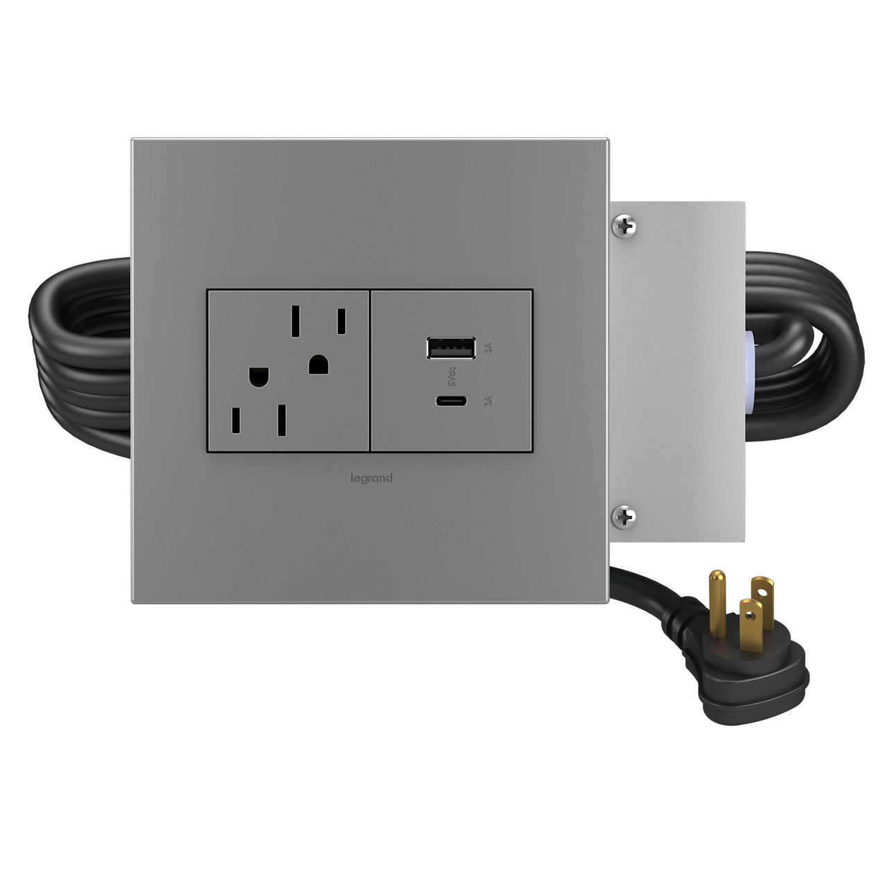 Adorne® FPC - 1 Outlet and 1 USB A/C