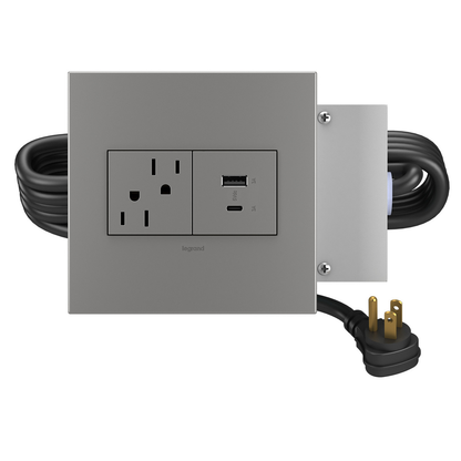Adorne® FPC - 1 Outlet and 1 USB A/C