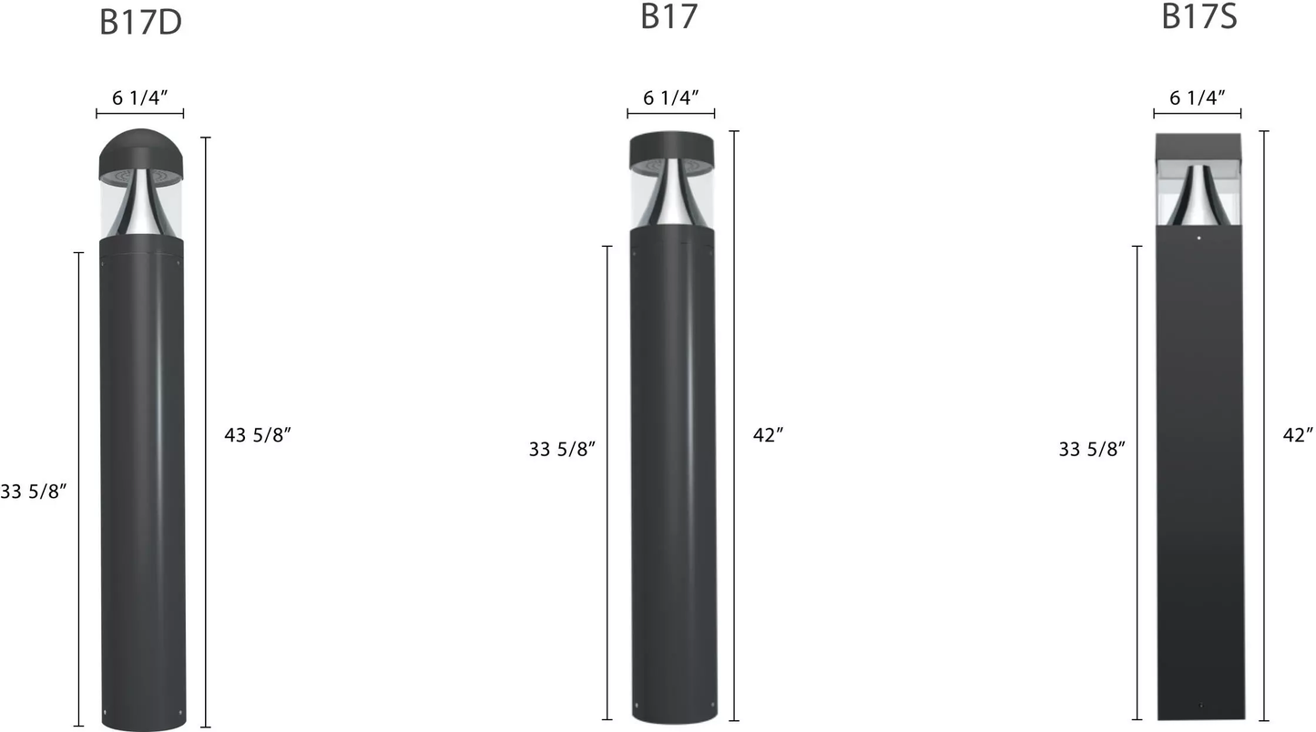 42" Round LED Bollard, Bronze