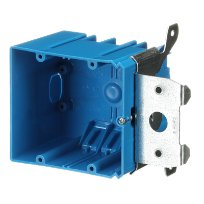 Plastic Box: 2-Gang Adjustable New Work Outlet Box