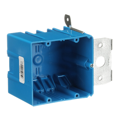 Plastic Box: 2-Gang Adjustable New Work Outlet Box