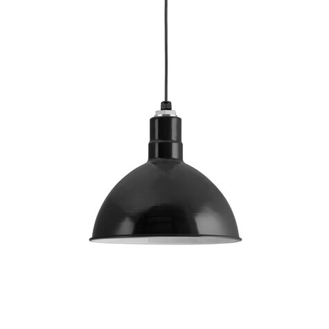 16" Cord Hung Pendant, Black
