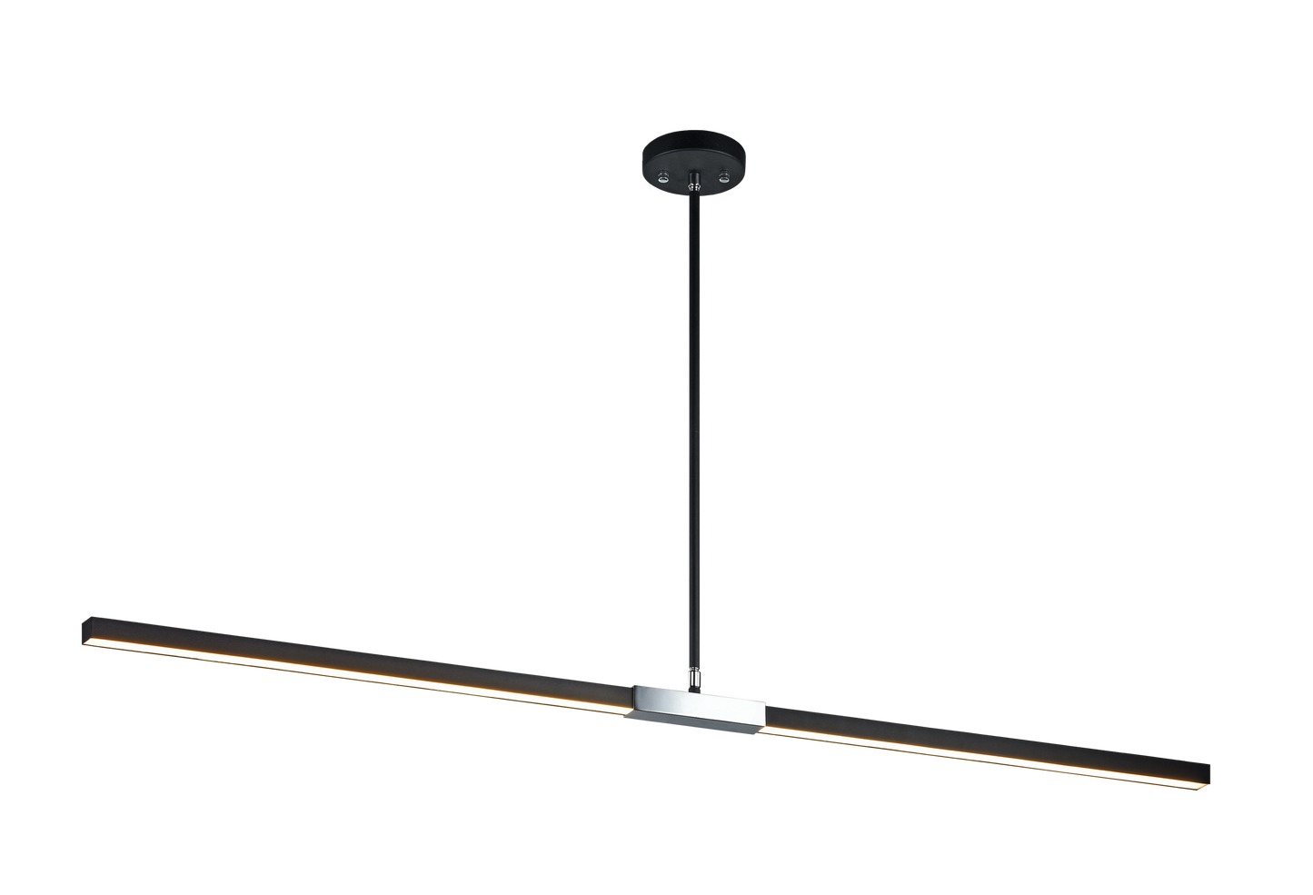 49" LED Pendant, Black/Chrome
