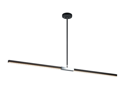 49" LED Pendant, Black/Chrome