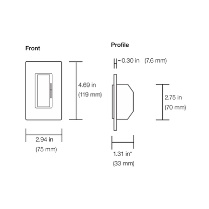 Claro 15A Switch, White
