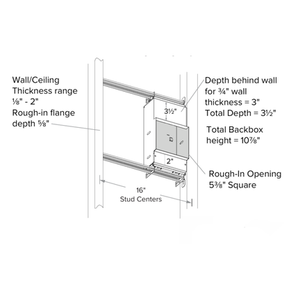 Compact Concealed LED Recessed Emergency Light w/ Rough-In Kit
