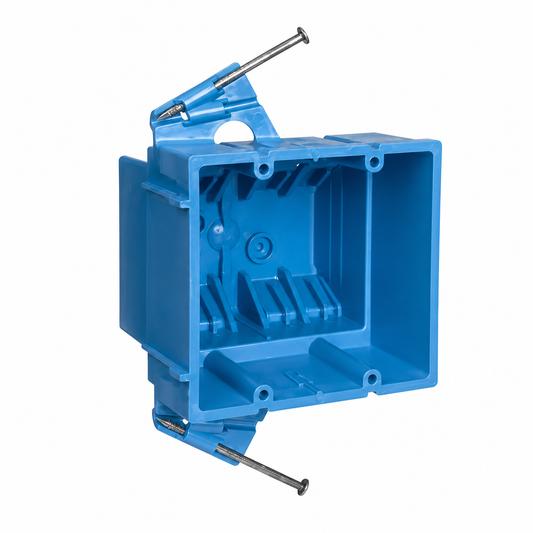 Plastic Box: 2-gang Nail-On