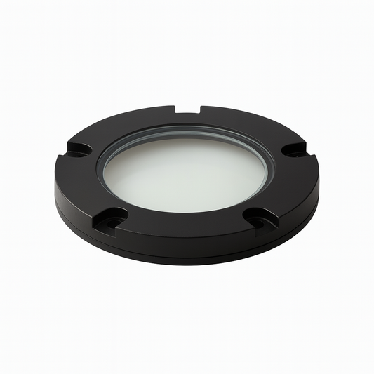 Well Light Cover: Sealed, Brass, Louvered Face, Clear Lens