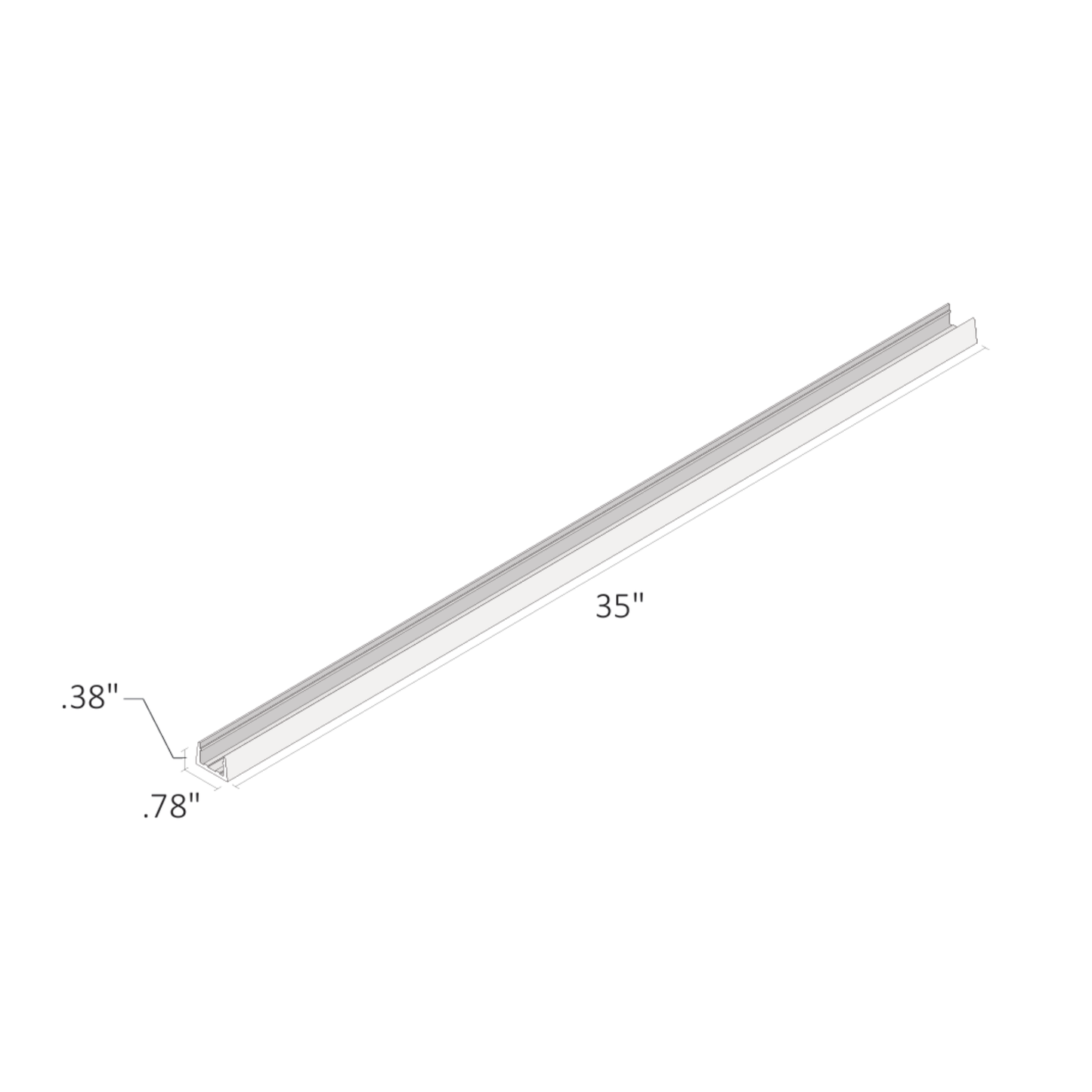 35" Neon Top Bending Channel
