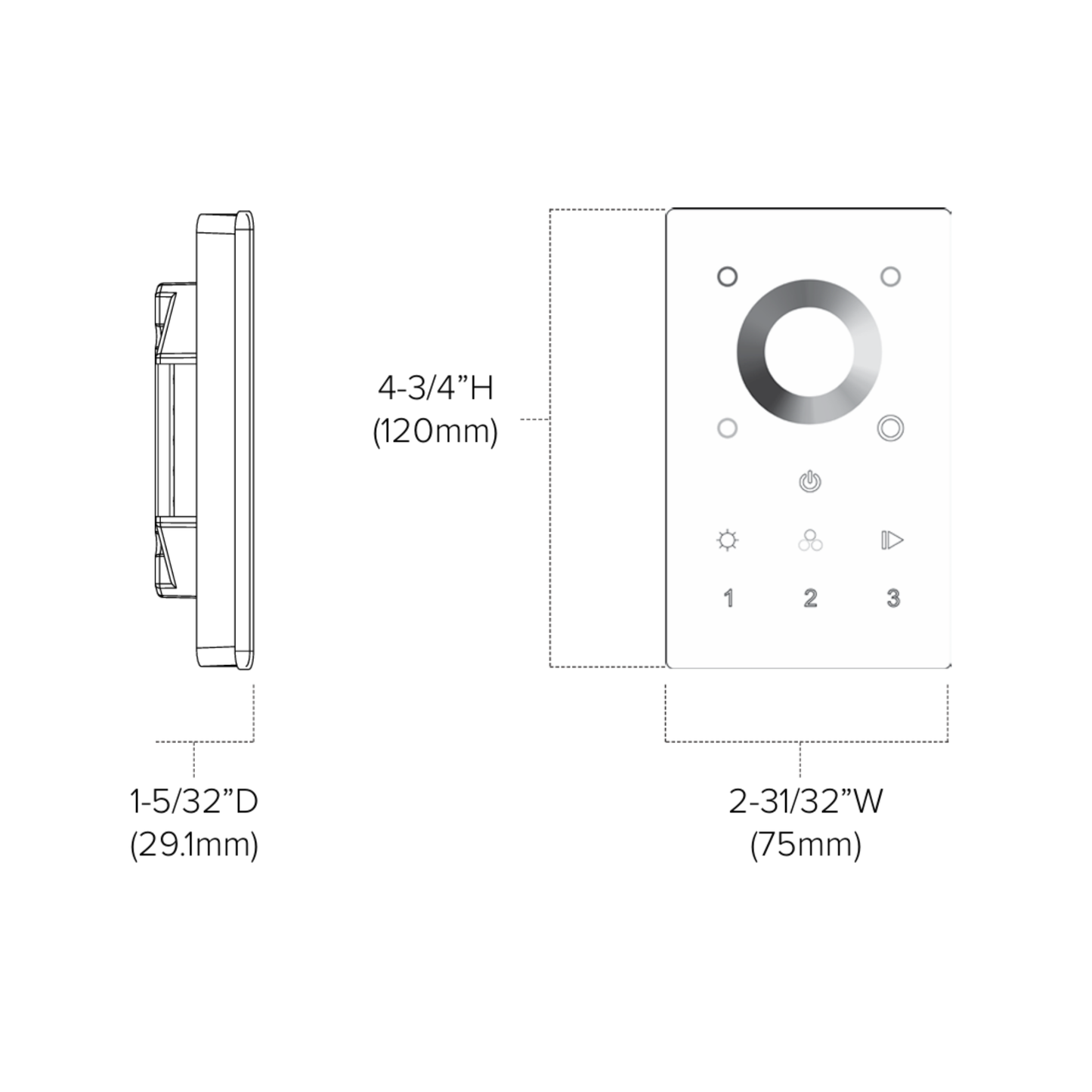 3-Zone DMX Wall Control