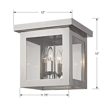 Brian Patrick Flynn Hurley 4 Light Flush Mount