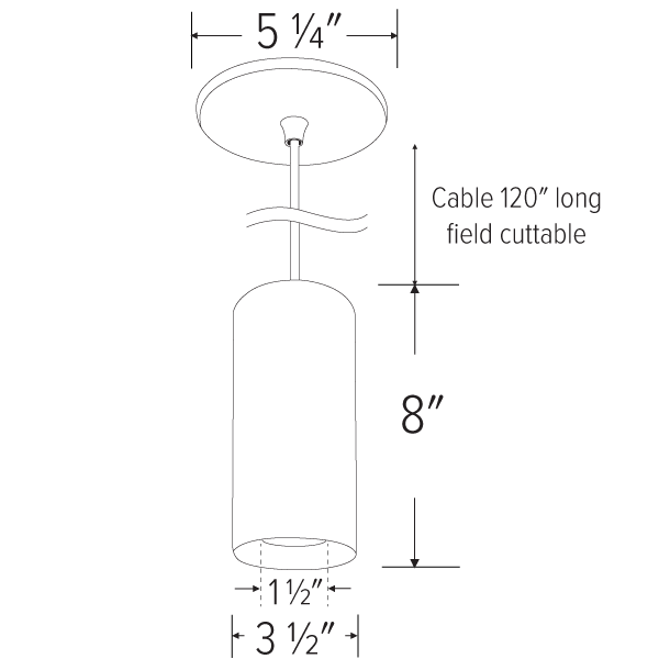 3″ Koto Sylo™ Pendant, 18.9W