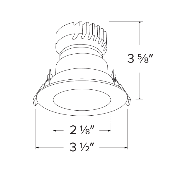 2" Pex™ Canless Round Deep Reflector Trim