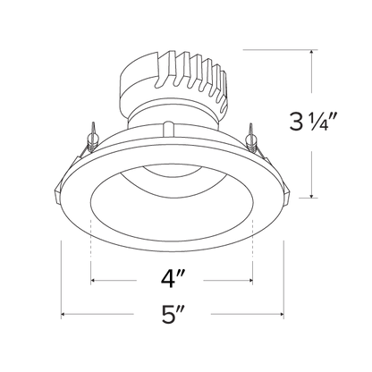 Pex™ 4" Canless Round Adjustable Reflector Trim
