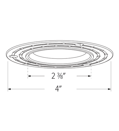 Oak™ 1" Round Trimless Spackle Frame