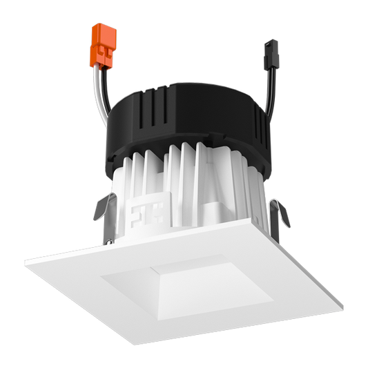 4" 0-10V LED Square Trim w/ CCT & Lumen Select