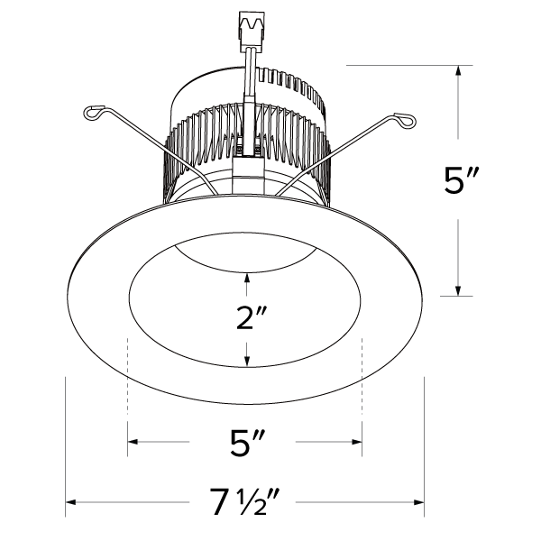 6" LED Round Insert, Selectable Wattage & CCT