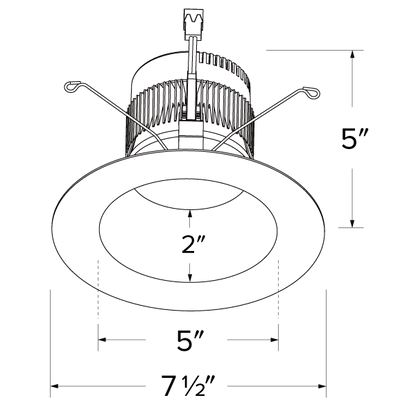 6" LED Round Insert, Selectable Wattage & CCT