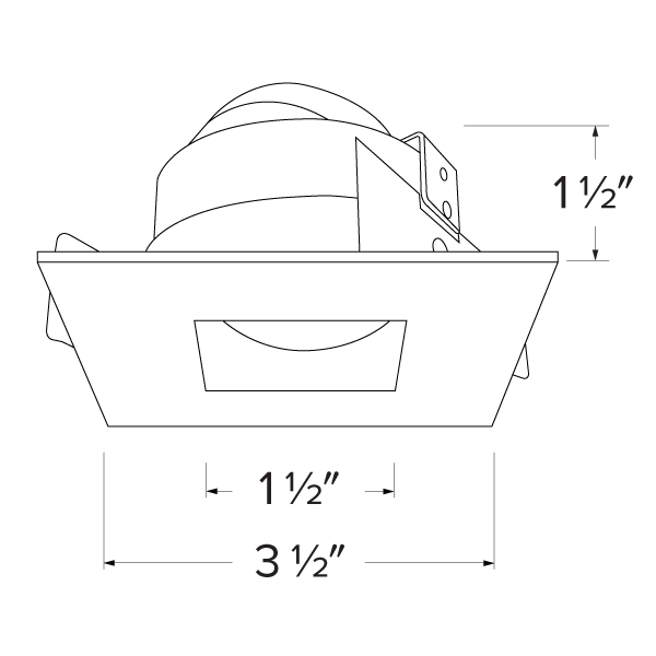 Pex™ 2" Square Adjustable Pinhole