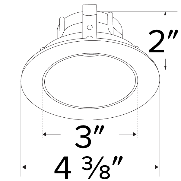 Pex™ 3" Round Deep Reflector Trim