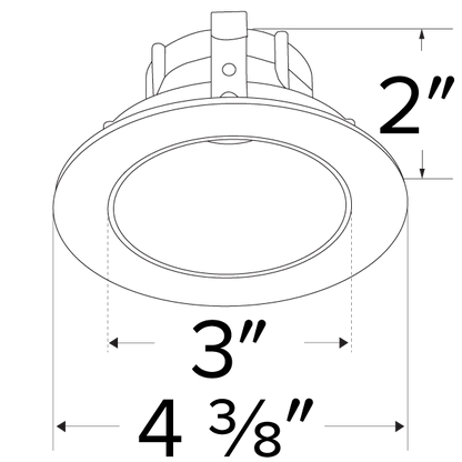Pex™ 3" Round Deep Reflector Trim