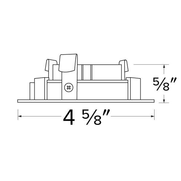 4" Square Fixed Trim, White