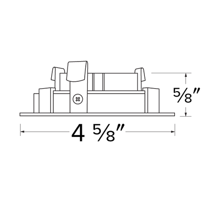 4" Square Fixed Trim, White