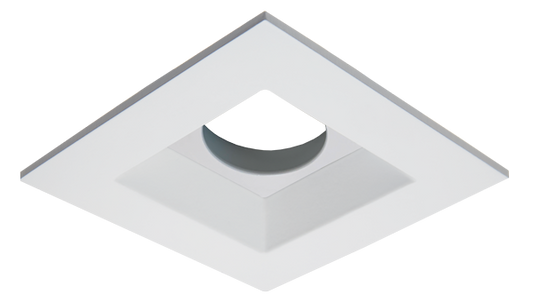 4" Square Fixed Trim, White