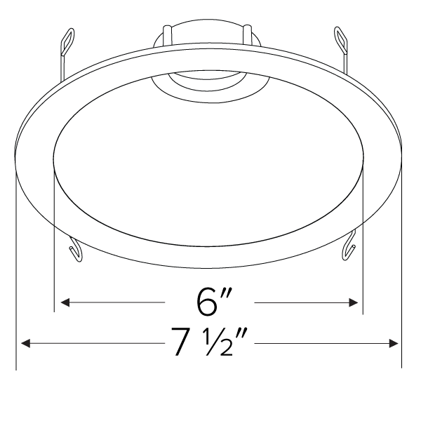 6" Pex™ Round Adjustable Reflector Trim