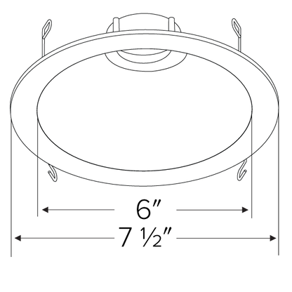 6" Pex™ Round Adjustable Reflector Trim
