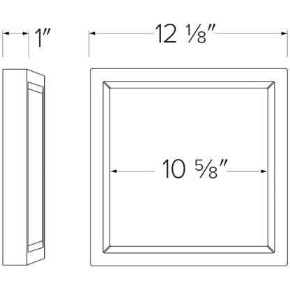 12" Square Wafer LED Panel