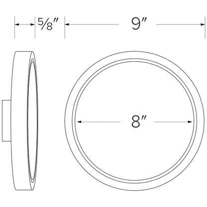 8" Round Wafer LED Panel