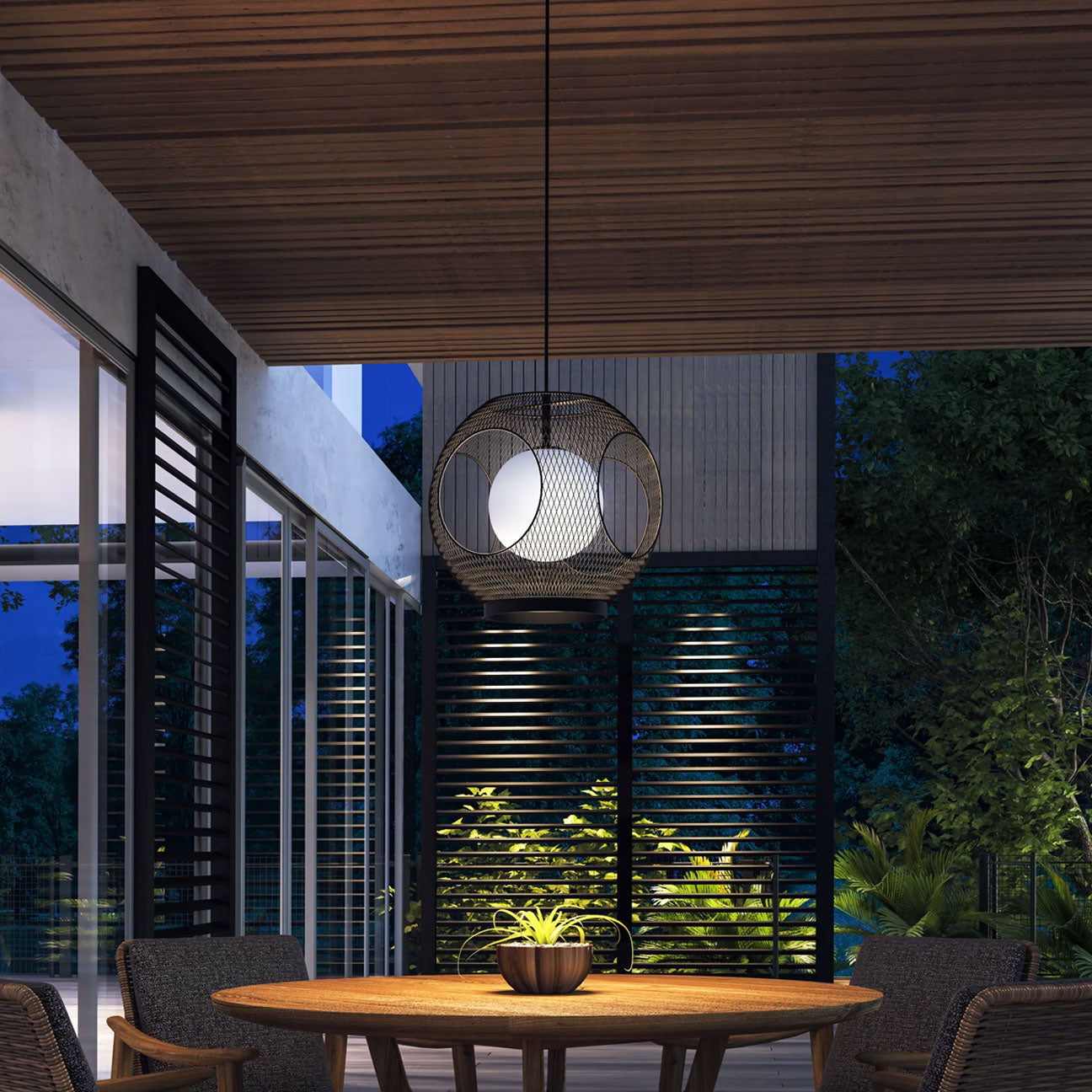 Kona 13-in Exterior Pendant